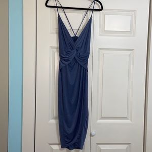 Indigo Midi Slit Dress Size Large NWT